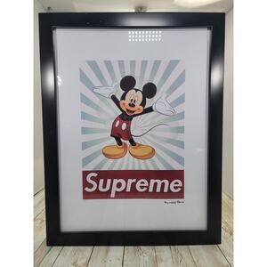 EUC Fairchild Paris Supreme LV Louis Vuitton Mickey Mouse Wall Art Print 95/150